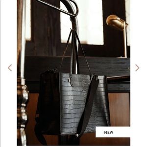 Beis Work Tote- Black Croc